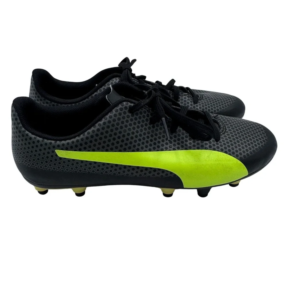 Puma Kids Size 6 Black Yellow Soccer Cleats Spirit FG 104493 03